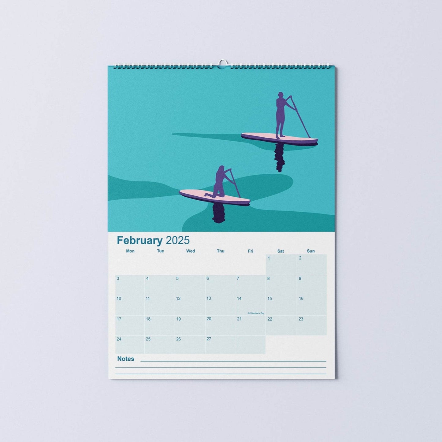 2025 Coastal A3 Wall Calendar - Chloe Evans Designs