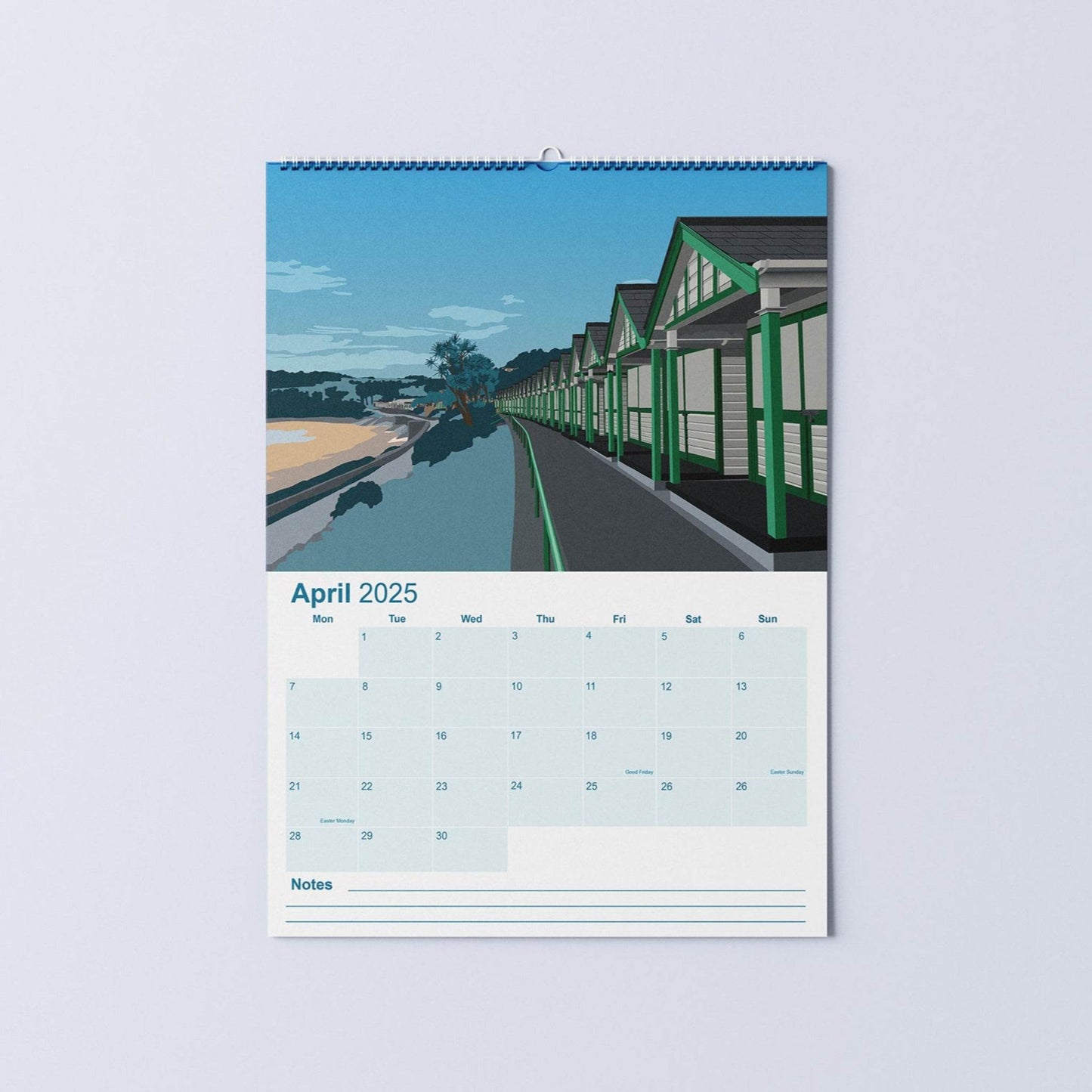 2025 Coastal A3 Wall Calendar - Chloe Evans Designs
