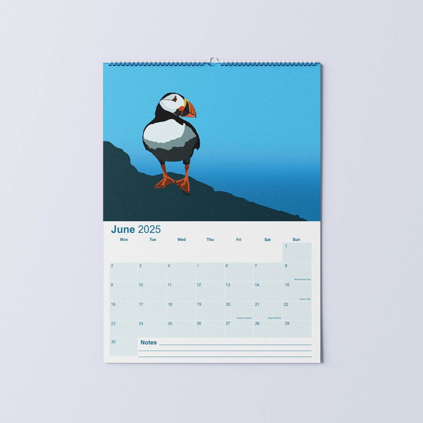 2025 Coastal A3 Wall Calendar - Chloe Evans Designs