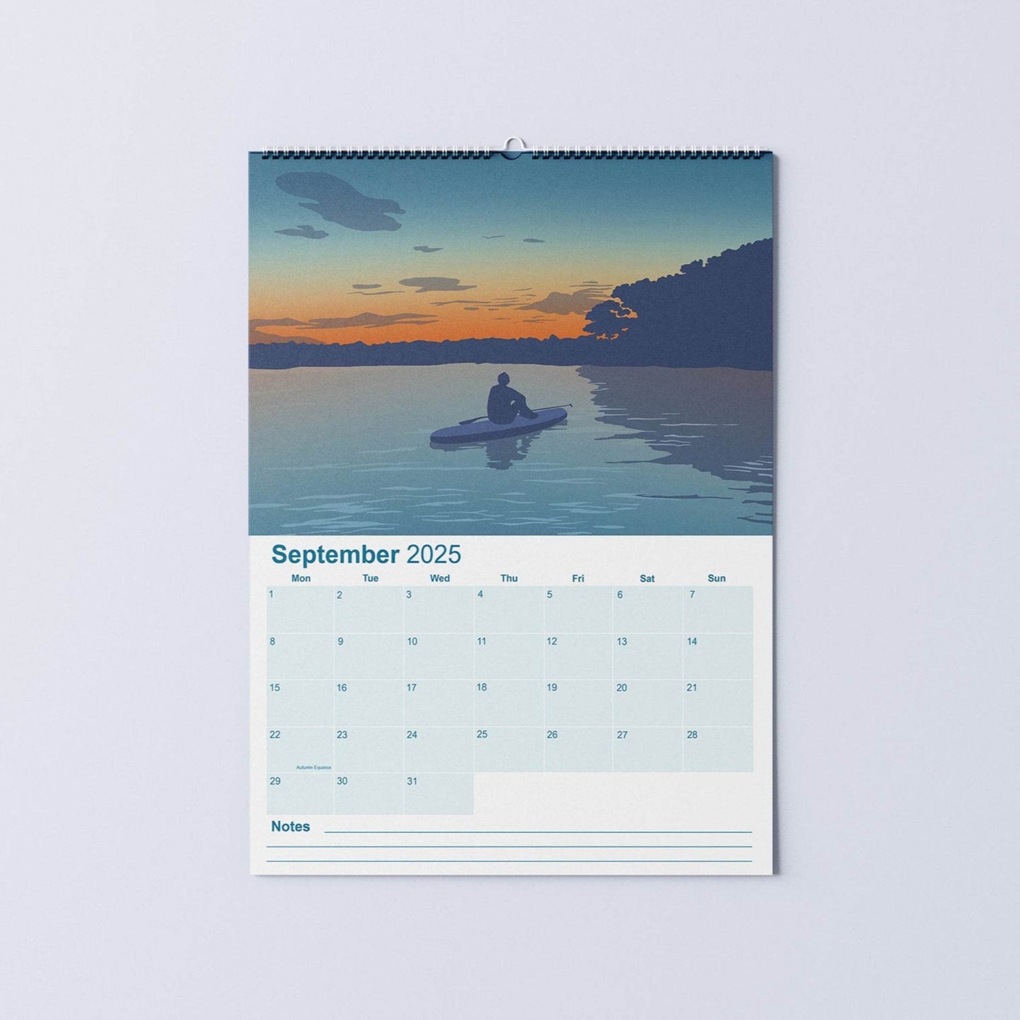 2025 Coastal A3 Wall Calendar - Chloe Evans Designs