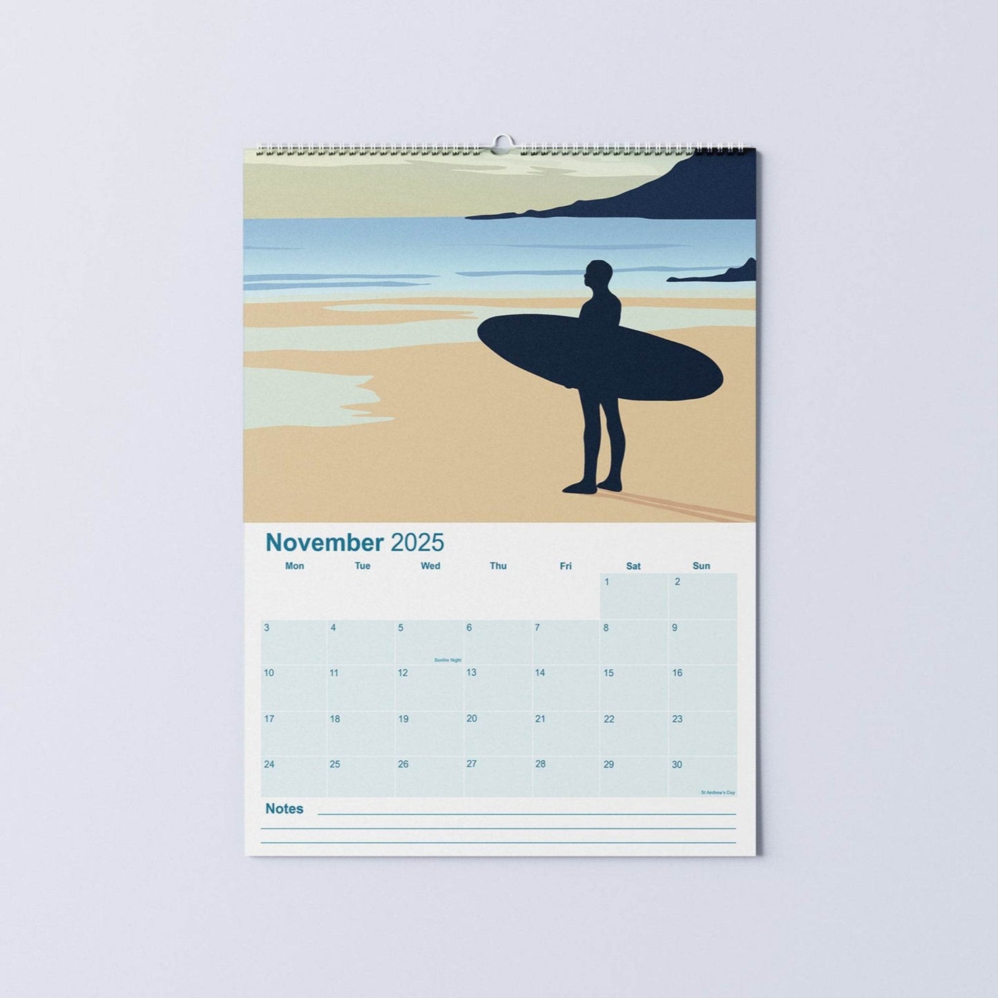 2025 Coastal A3 Wall Calendar - Chloe Evans Designs