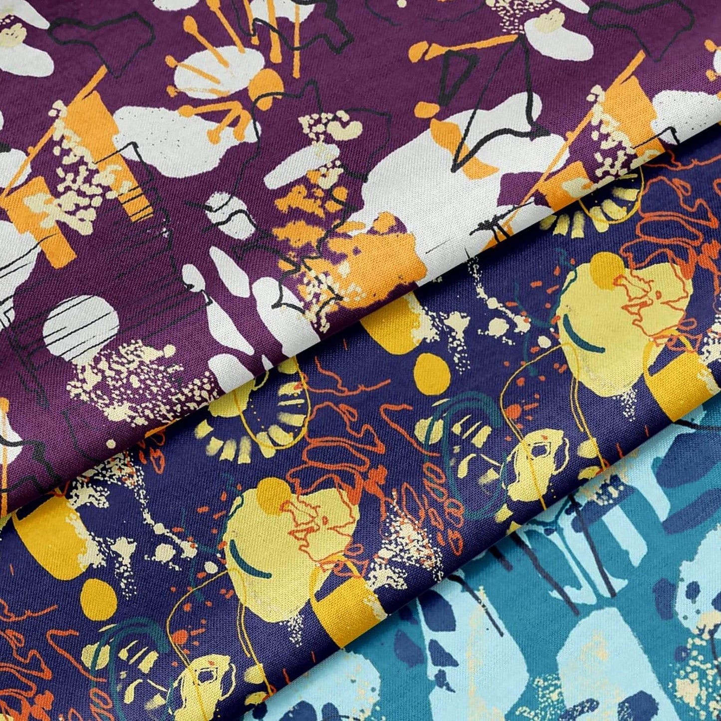 Abstract Coastal Print Cotton Upholstery Fabric – Made to Order - Chloe Evans Designs