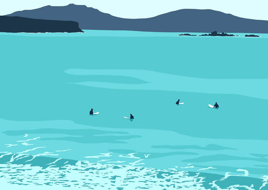 'And We Wait' Surf Print - Chloe Evans Designs
