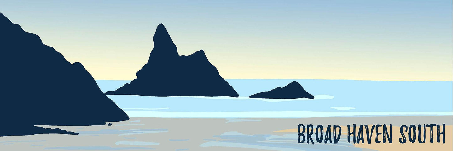 Church Rock at Broad Haven South Enamel Mug - Chloe Evans Designs