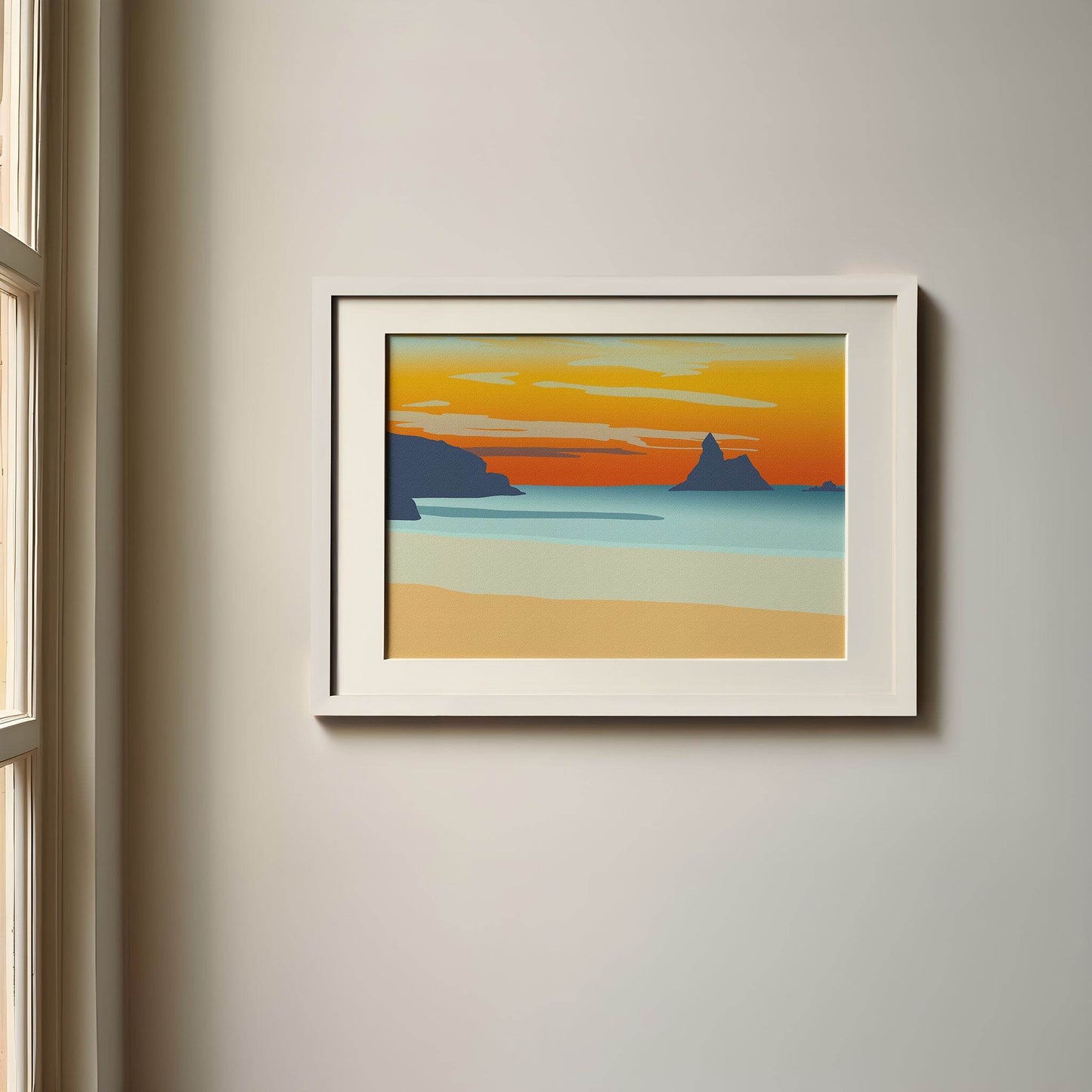 Broad Haven South Sunset Print - Chloe Evans Designs