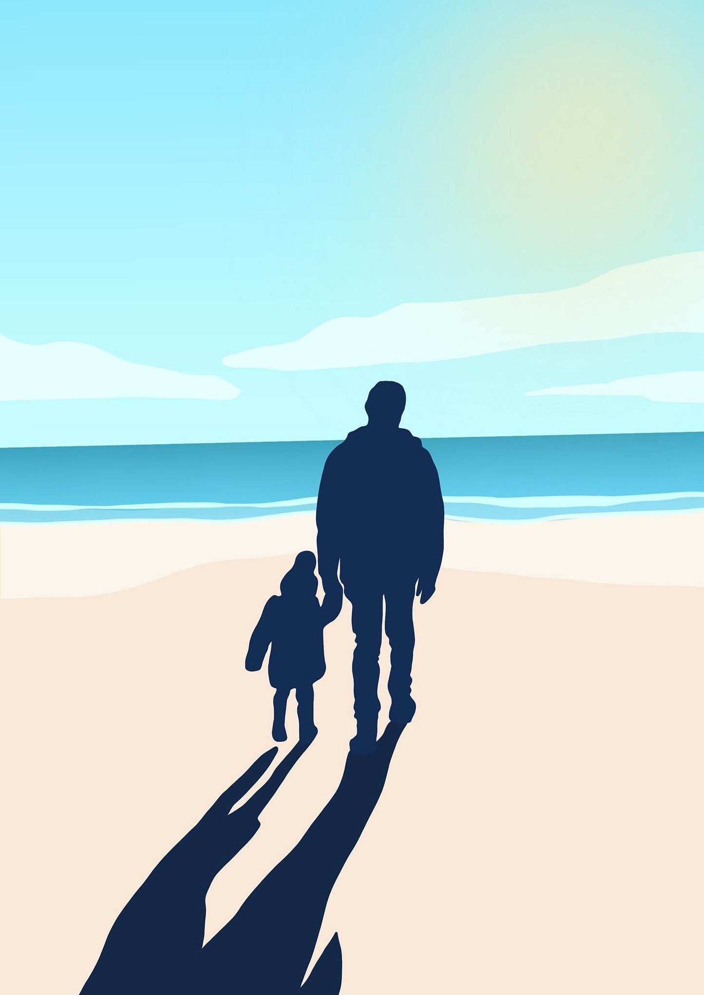 Personalised Beach Illustration Print - Chloe Evans Designs
