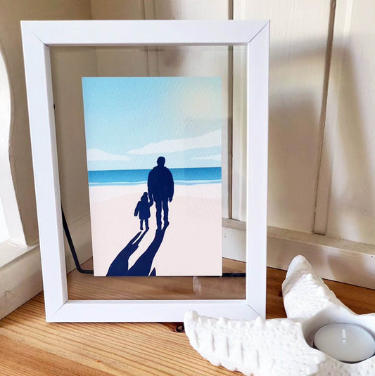 Personalised Beach Illustration Print - Chloe Evans Designs