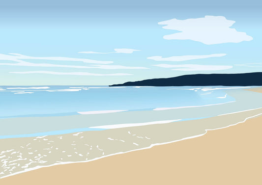 Freshwater West Beach Print - Chloe Evans Designs