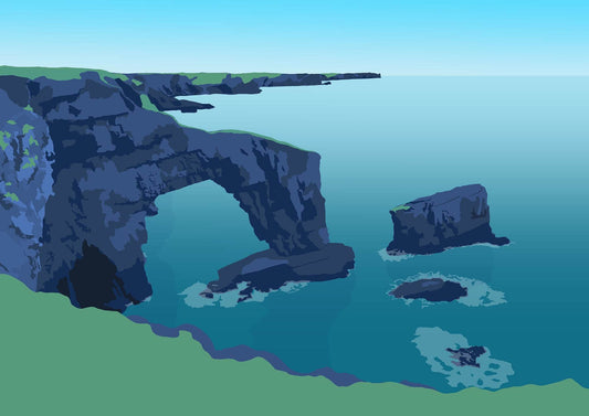 The Green Bridge of Wales Print - Chloe Evans Designs