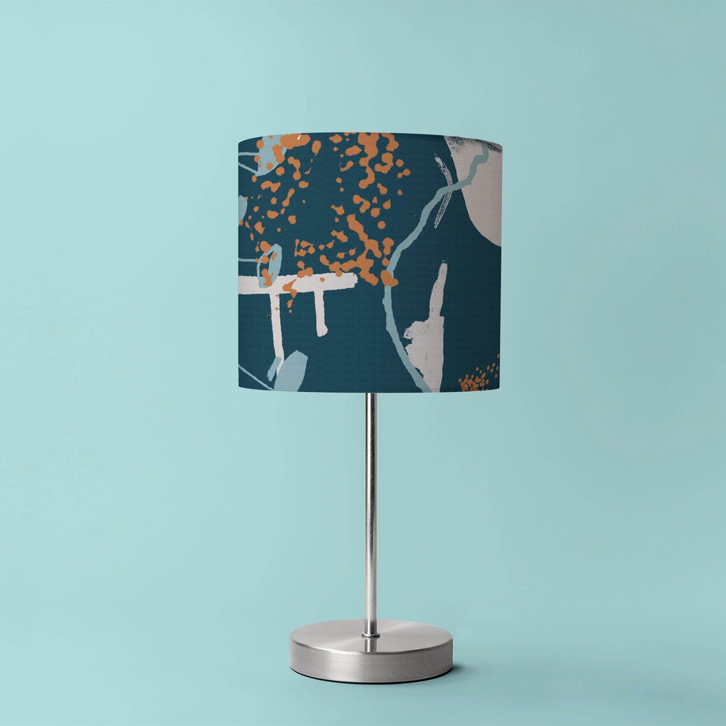 Green & Orange Abstract Coastal Lampshade - Chloe Evans Designs