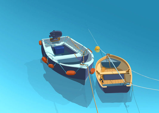 Harbour – Limited Edition A3+ Signed Coastal Illustration - Chloe Evans Designs