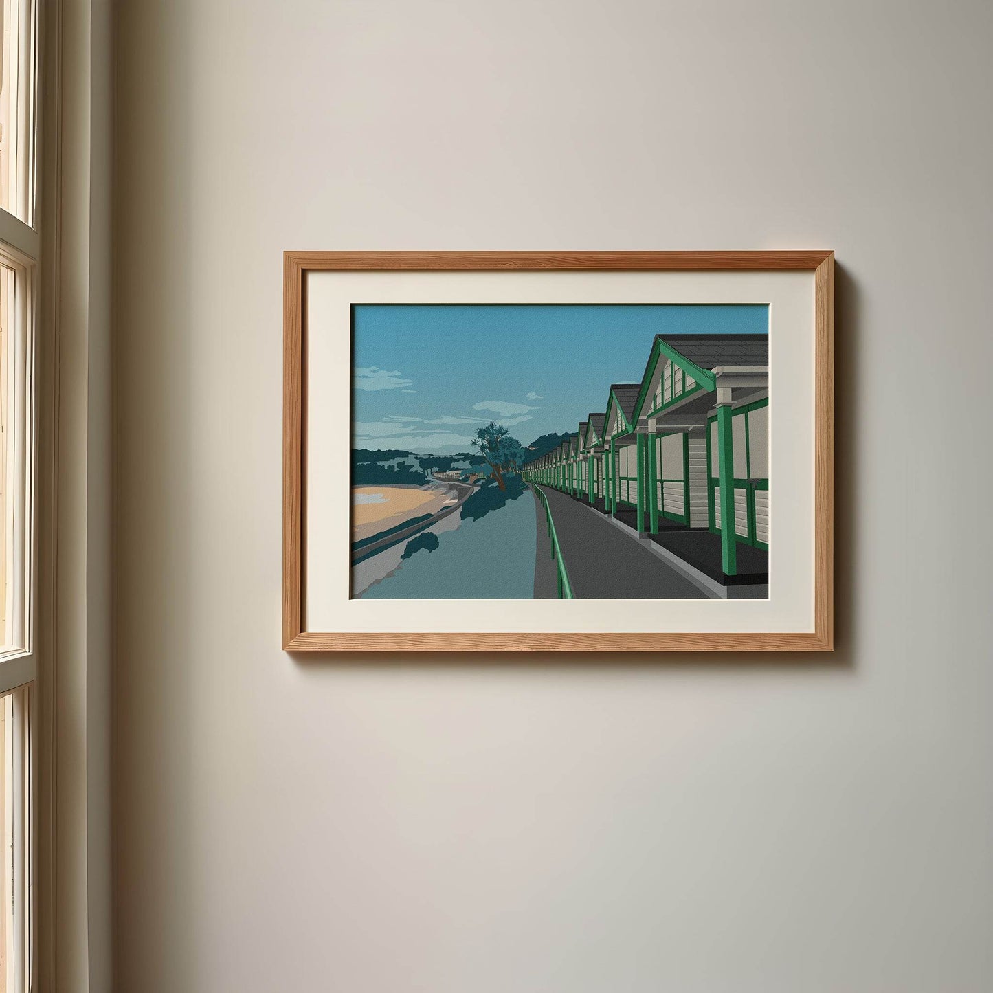 Langland Bay Beach Huts Print - Chloe Evans Designs
