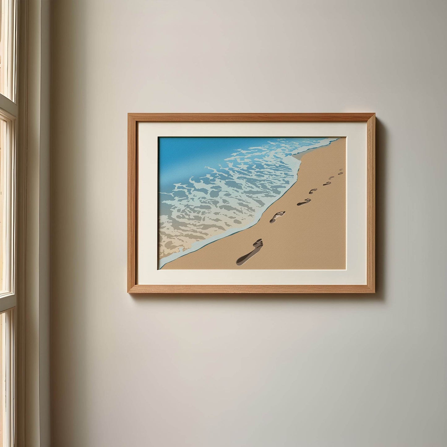 'Leave Nothing But Footprints' Coastal Print - Chloe Evans Designs