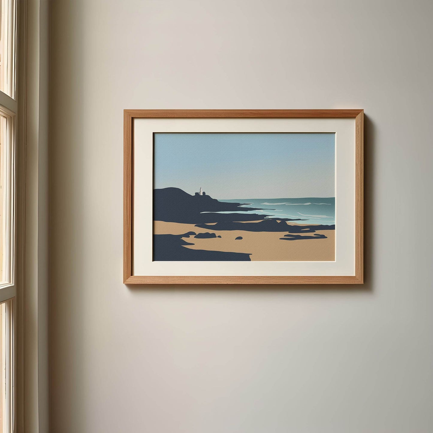 Mumbles Lighthouse & Bracelet Bay Print - Chloe Evans Designs