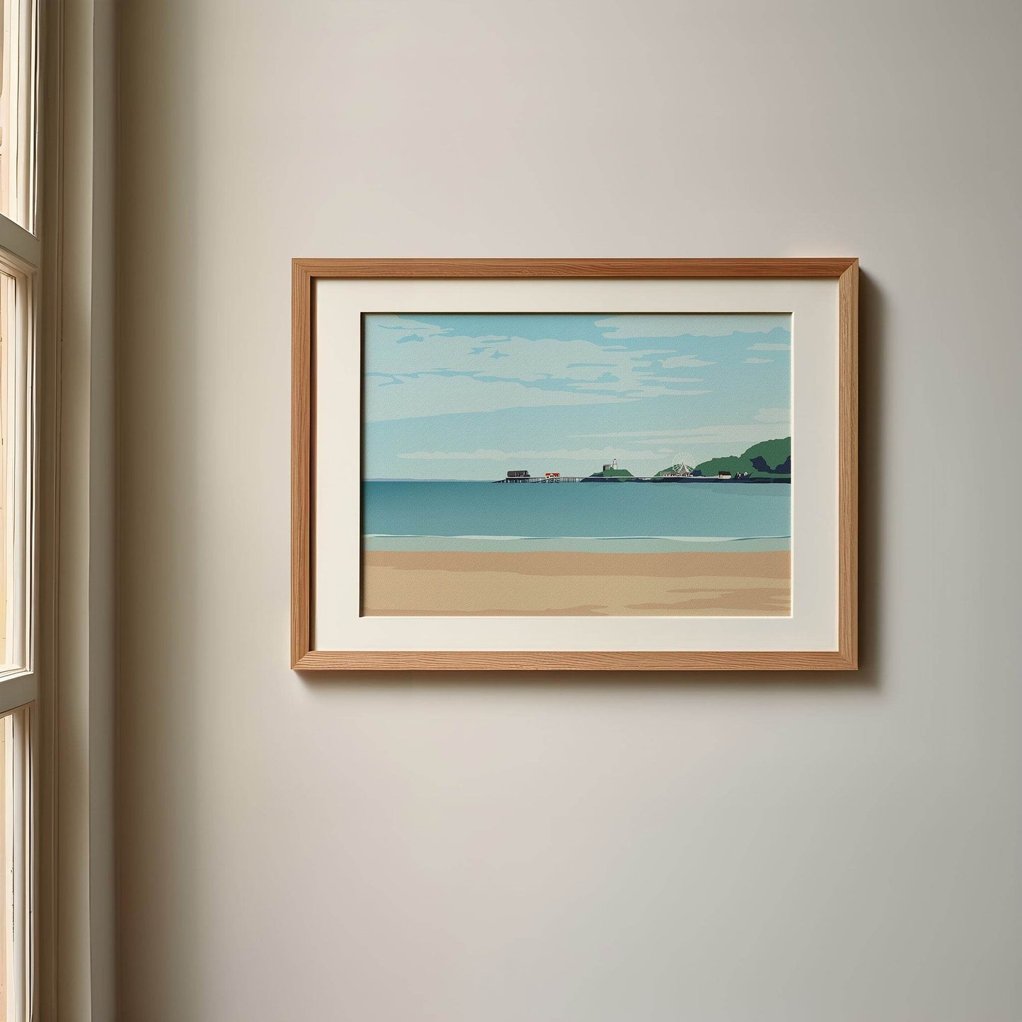 Mumbles Pier & Swansea Bay Print - Chloe Evans Designs