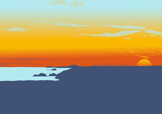 Newgale at Sunset Print - Chloe Evans Designs
