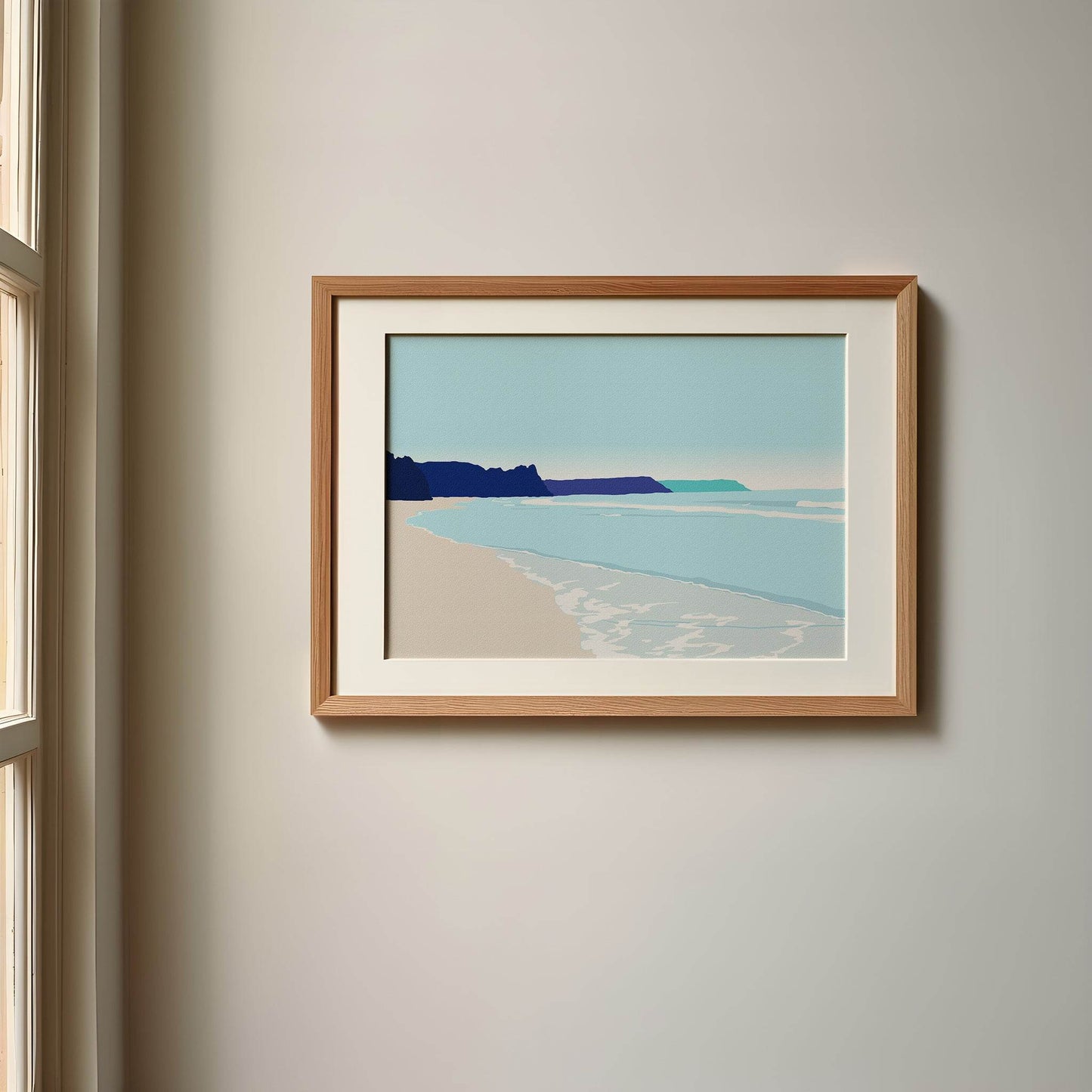 Oxwich Beach Tor Bay Print - Chloe Evans Designs
