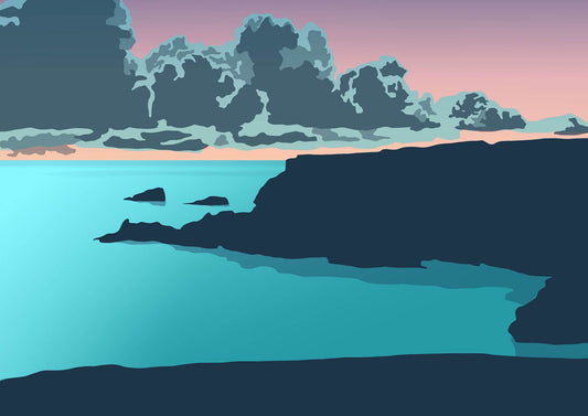 Sunset Over Pembrokeshire Coast Path Print - Chloe Evans Designs