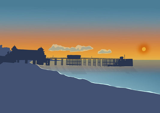 Sunrise over Penarth Pier Print - Chloe Evans Designs