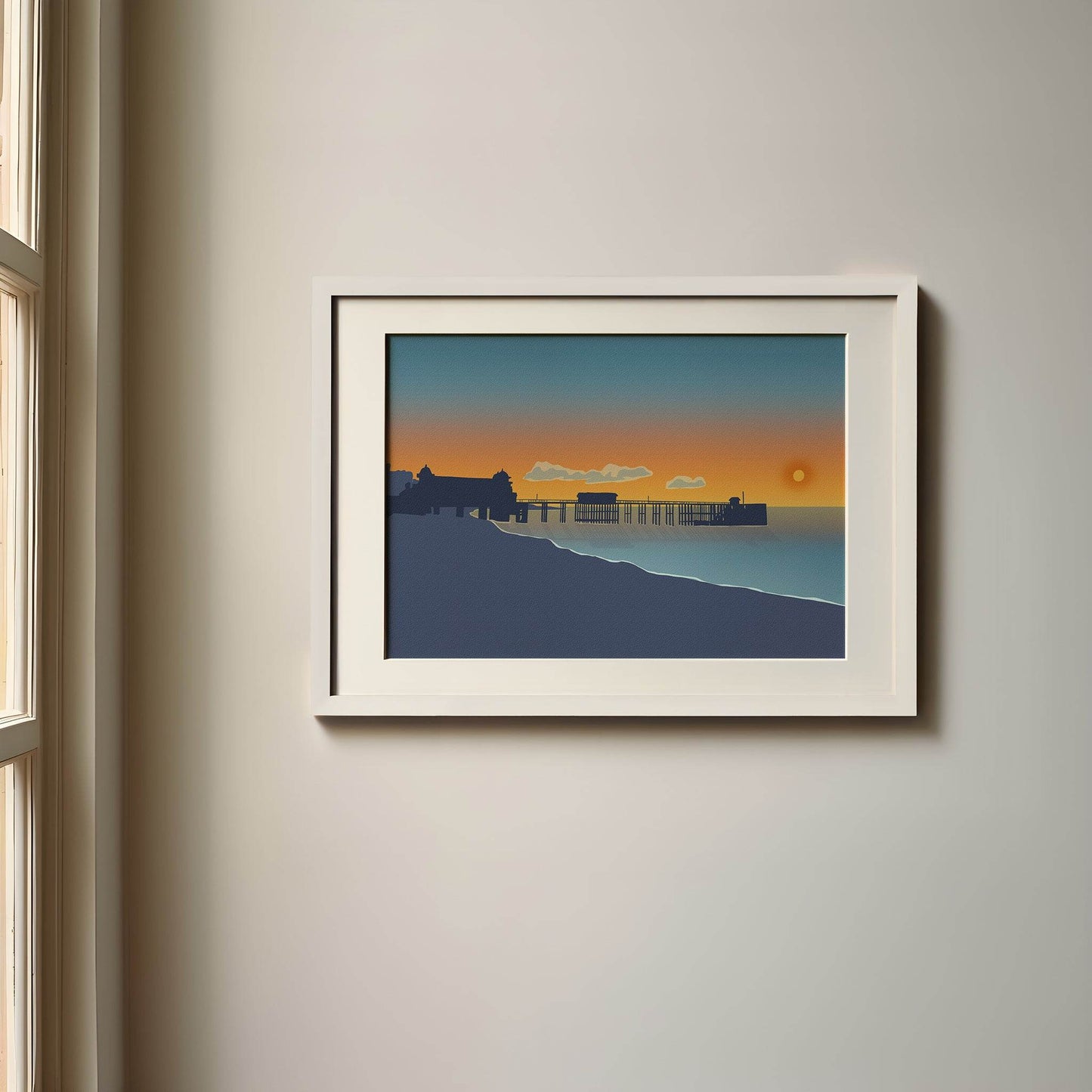 Sunrise over Penarth Pier Print - Chloe Evans Designs
