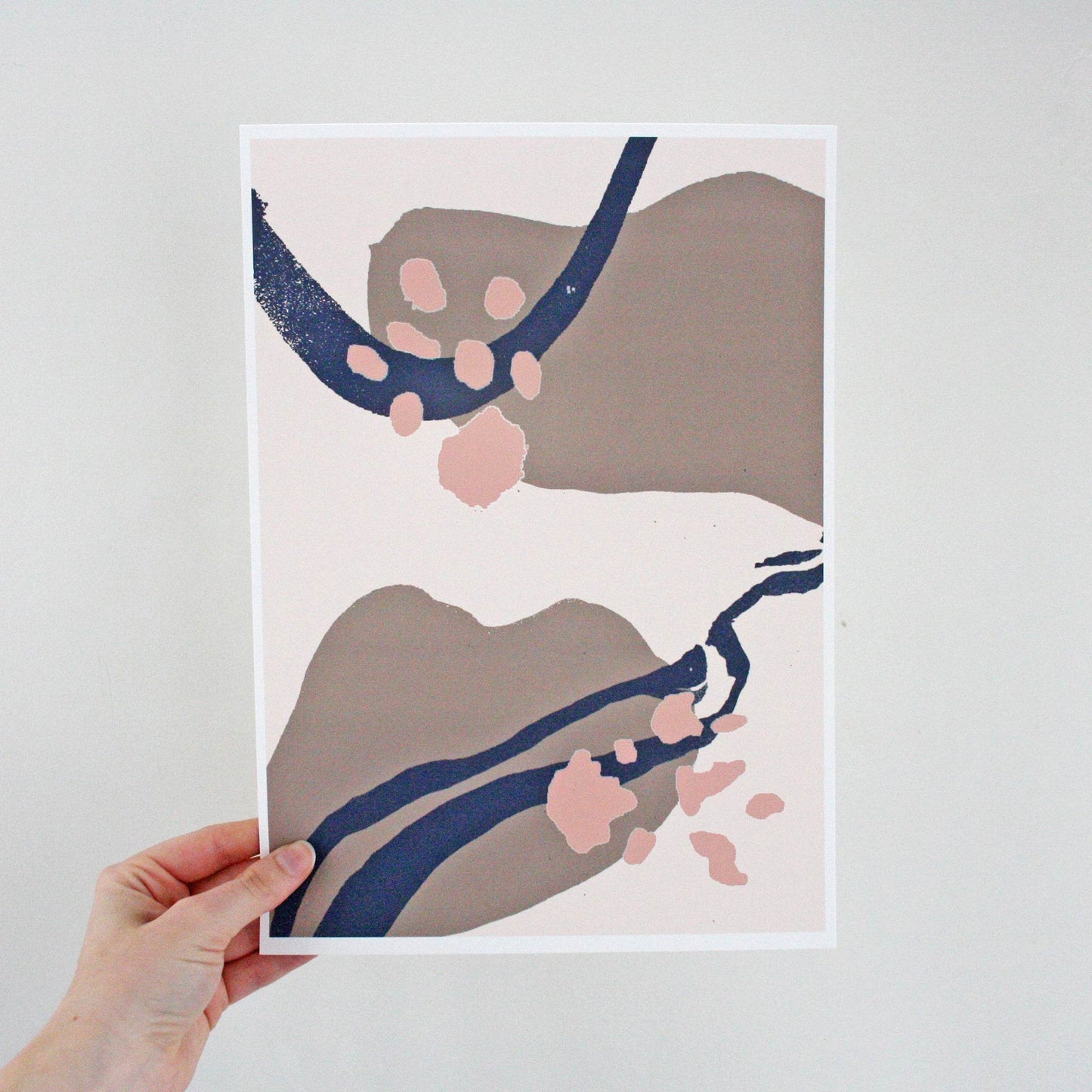 Pink & Blue Abstract Coastal Print Set - Chloe Evans Designs