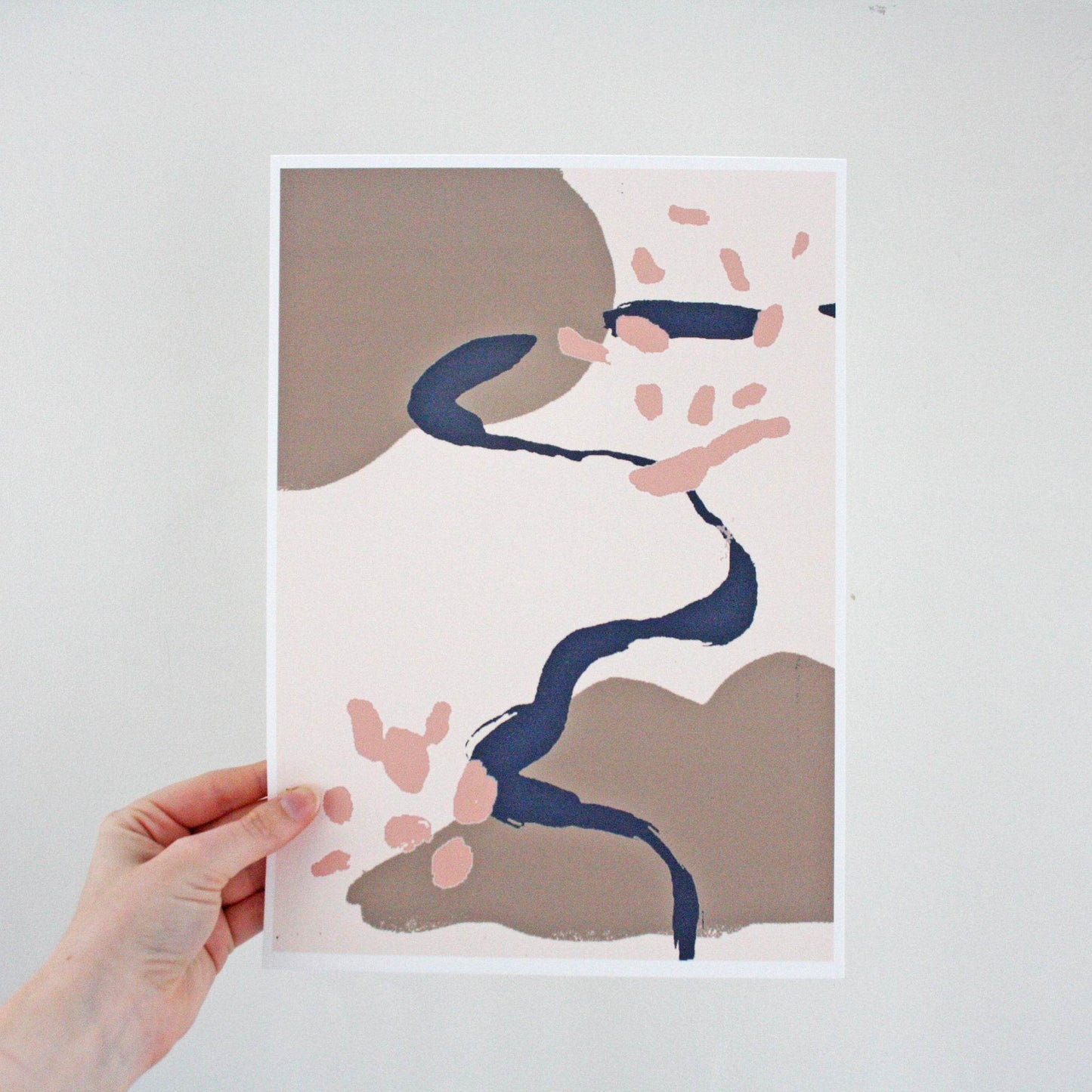 Pink & Blue Abstract Coastal Print Set - Chloe Evans Designs