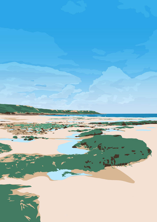 Port Eynon Gower Print - Chloe Evans Designs