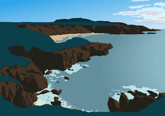 Porthor 'Whistling Sands' Print - Chloe Evans Designs