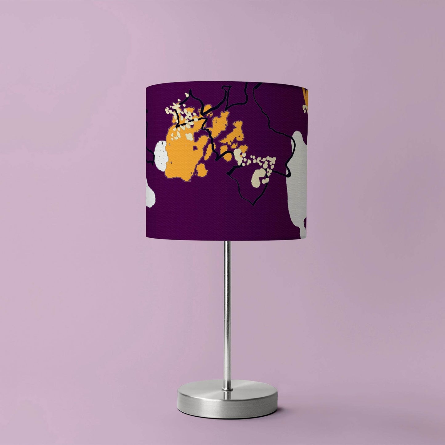 Purple & Yellow Abstract Coastal Lampshade - Chloe Evans Designs