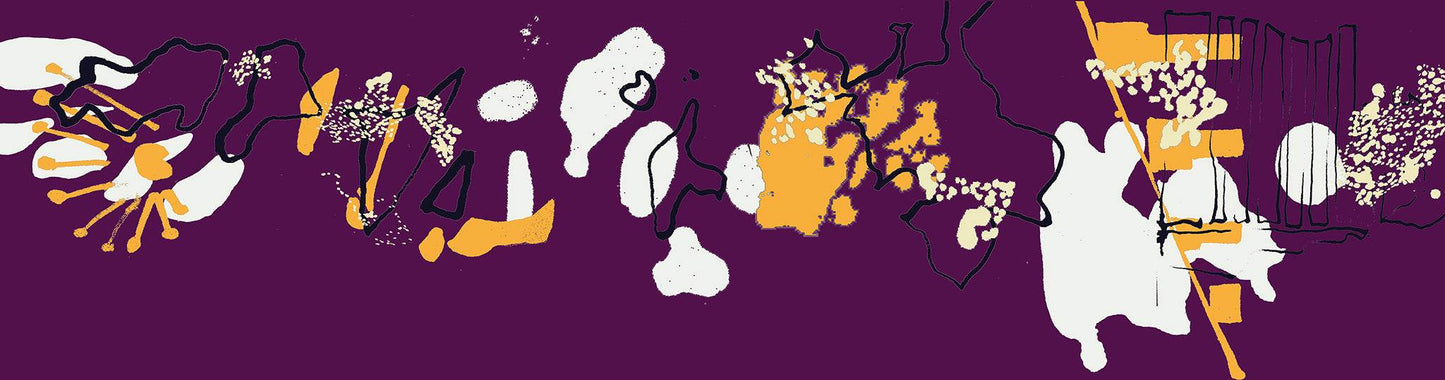 Purple & Yellow Abstract Coastal Lampshade - Chloe Evans Designs