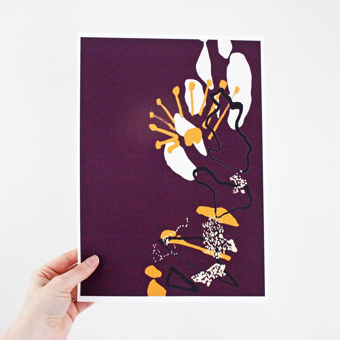 Purple and Yellow Abstract Coastal Art Print Set - Chloe Evans Designs