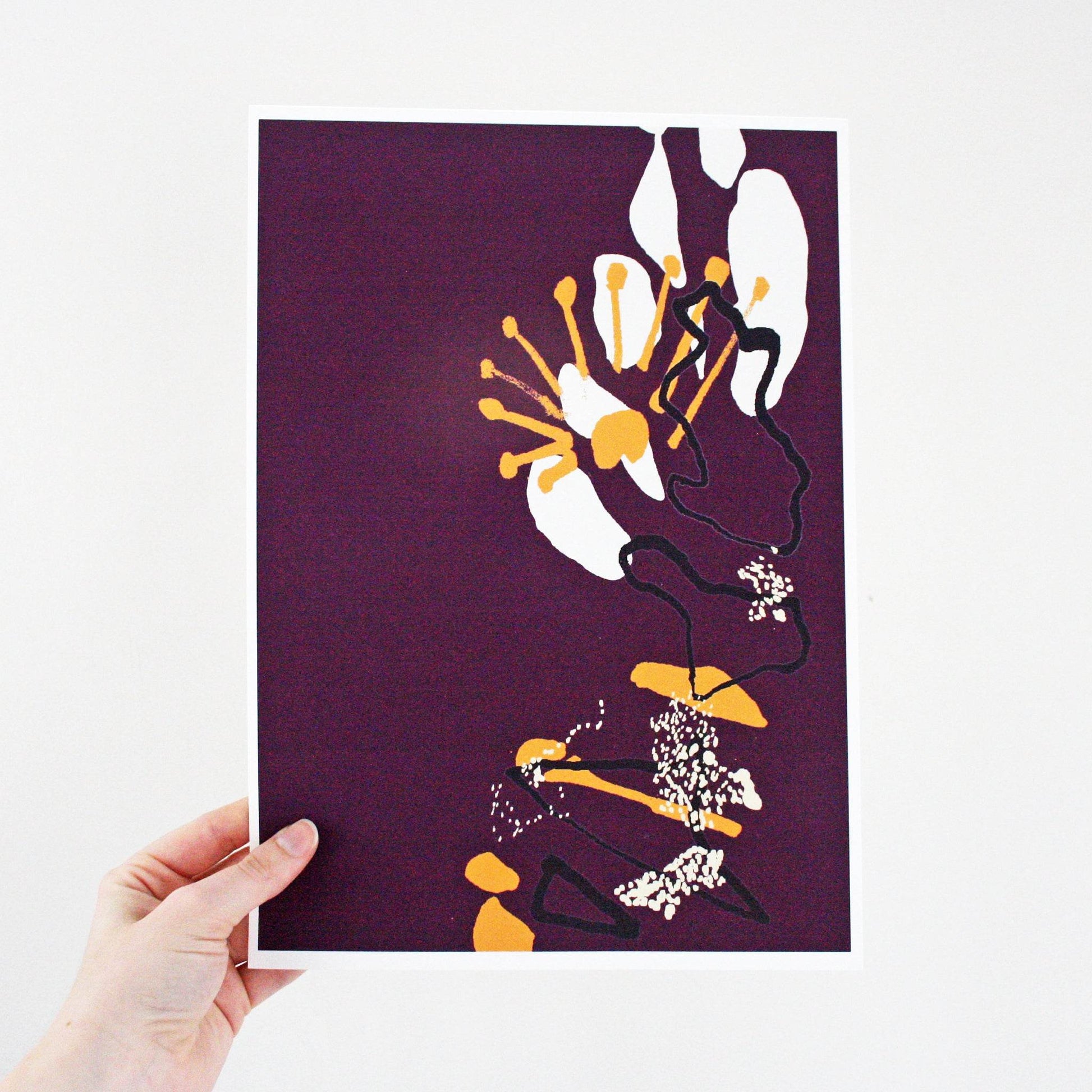 Purple and Yellow Abstract Coastal Art Print Set - Chloe Evans Designs