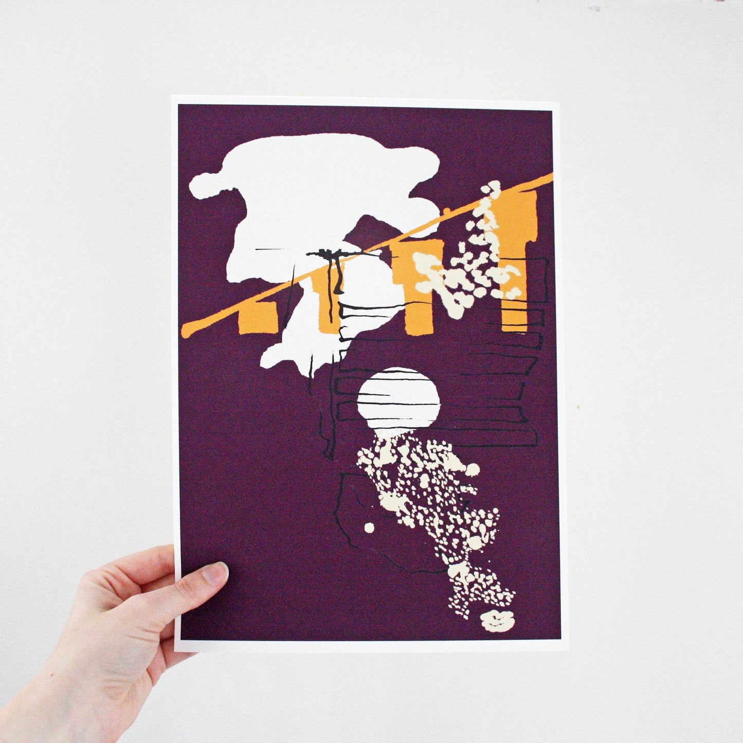 Purple and Yellow Abstract Coastal Art Print Set - Chloe Evans Designs