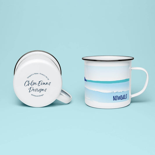 Rickets Head Newgale Enamel Mug - Chloe Evans Designs