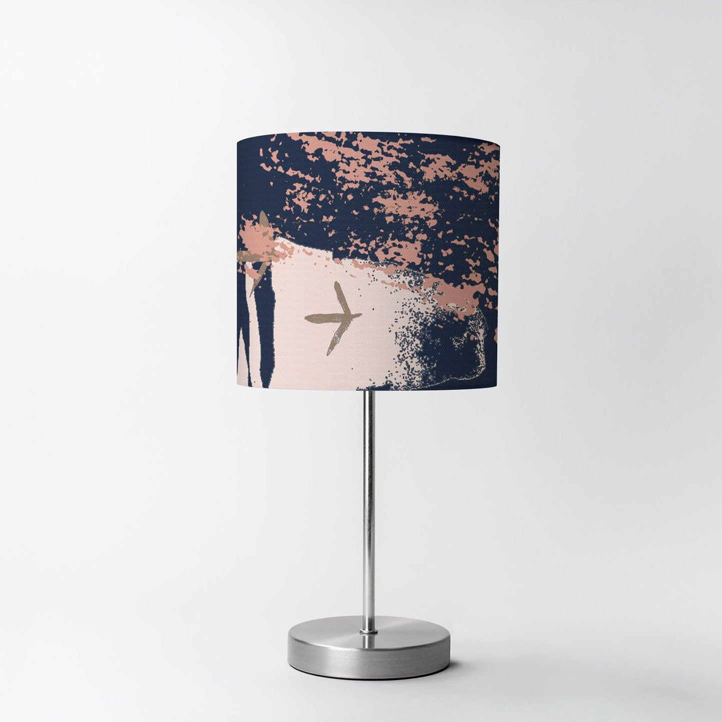 Slate Grey & Pink Abstract Coastal Lampshade - Chloe Evans Designs