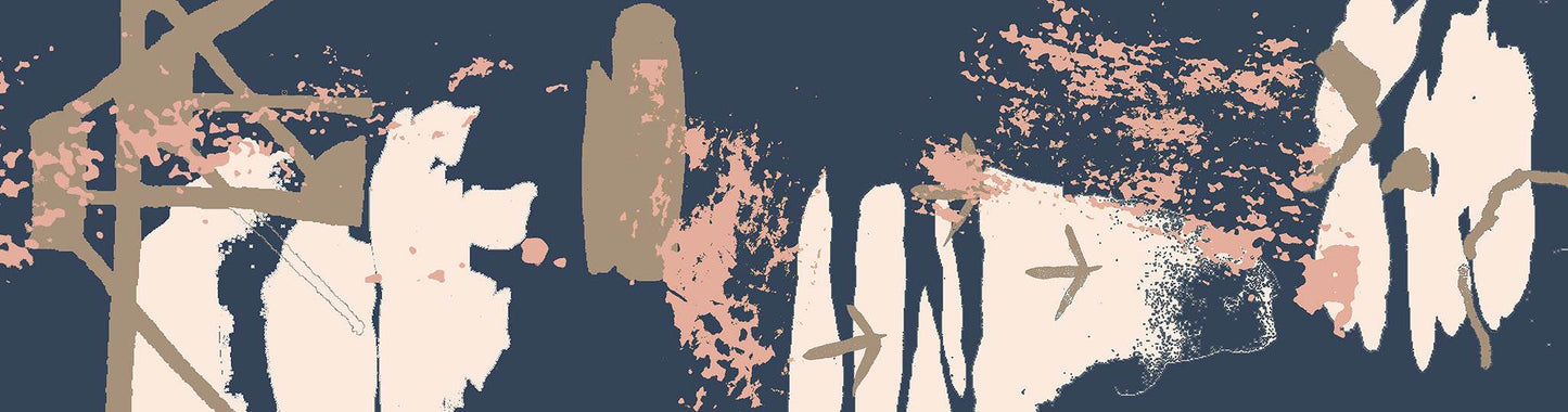 Slate Grey & Pink Abstract Coastal Lampshade - Chloe Evans Designs