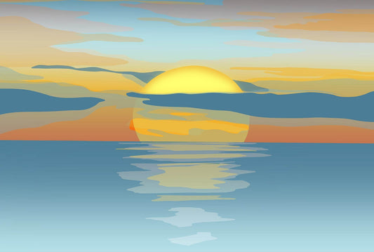Sundown – Limited Edition A3+ Signed Sunset Illustration - Chloe Evans Designs