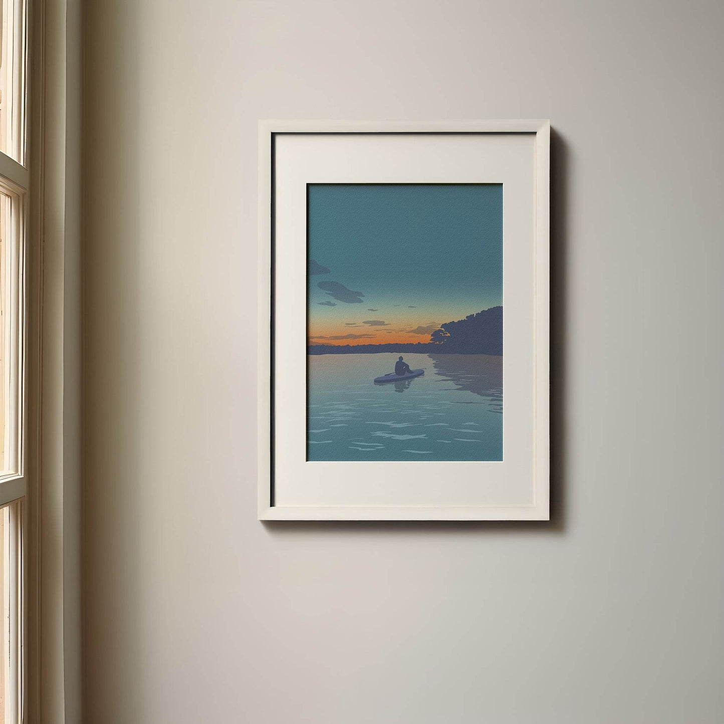 'Sunset Dreaming' Stand Up Paddleboarding Print - Chloe Evans Designs