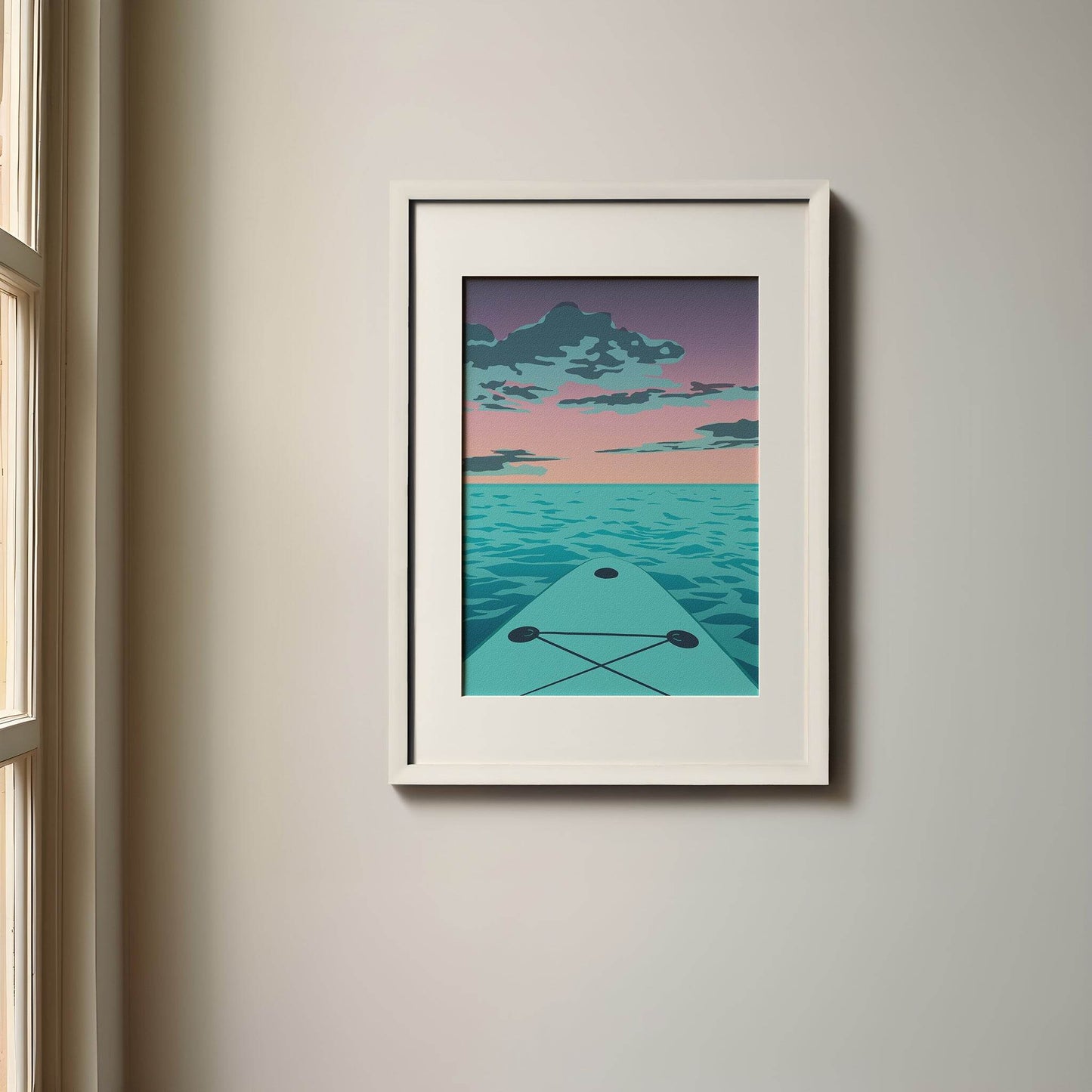 'Sunset SUP' Paddleboarding Print - Chloe Evans Designs