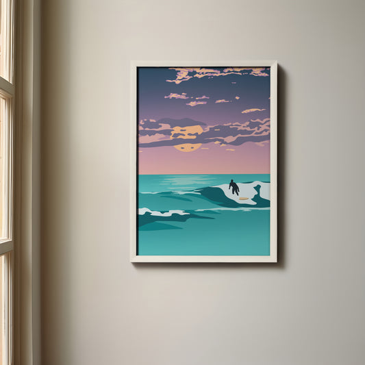 'Sunset Surf' Giclée Print