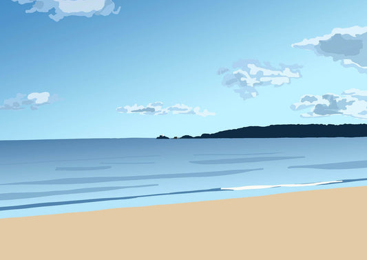 Swansea Bay & Mumbles Print - Chloe Evans Designs