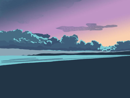 Swansea Bay Sunset Print - Chloe Evans Designs