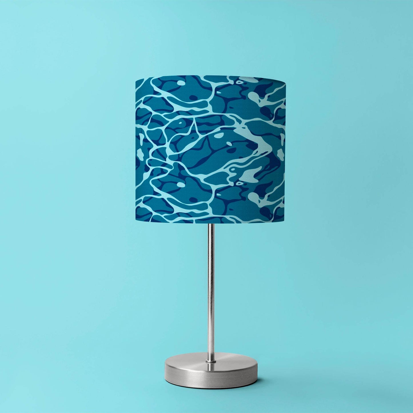 Teal Ripples Coastal Lampshade - Chloe Evans Designs