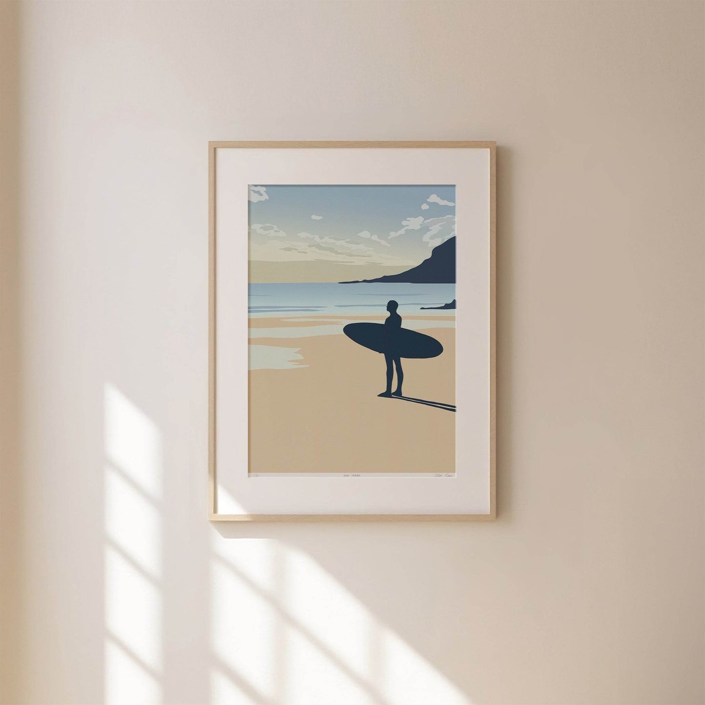 Wave Watcher – Limited Edition A3+ Signed Surf Illustration - Chloe Evans Designs