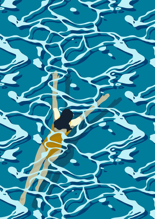 'Wild & Free' Wild Swimming Print - Chloe Evans Designs