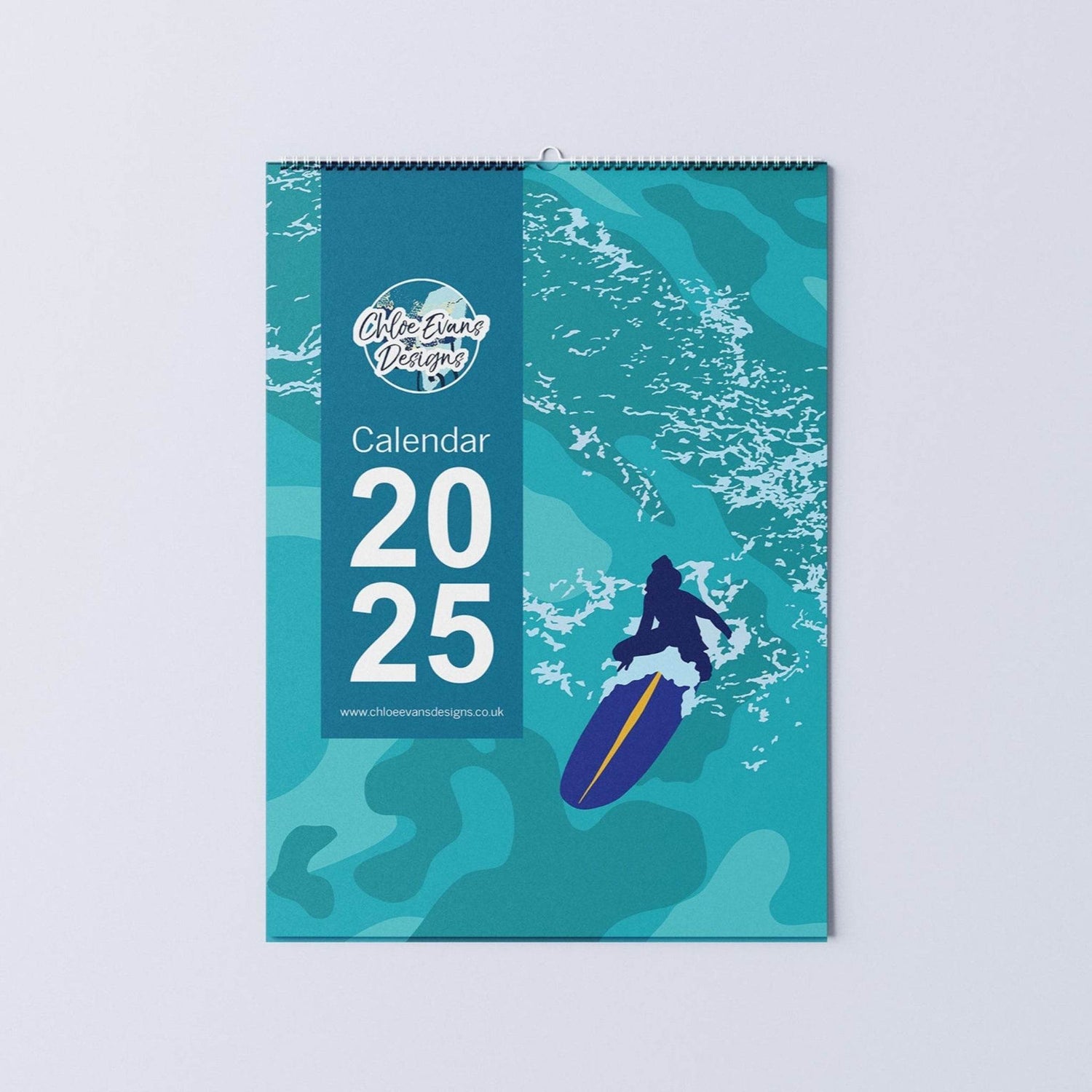 2025 Coastal A3 Wall Calendar - Chloe Evans Designs