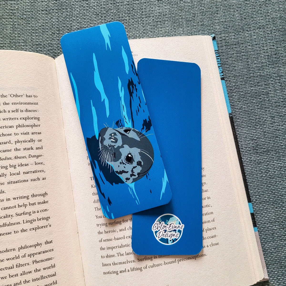 Evan Bookmark Grey Seal Bookmark | Coastal Wildlife Gift by Chloe Evans Designs