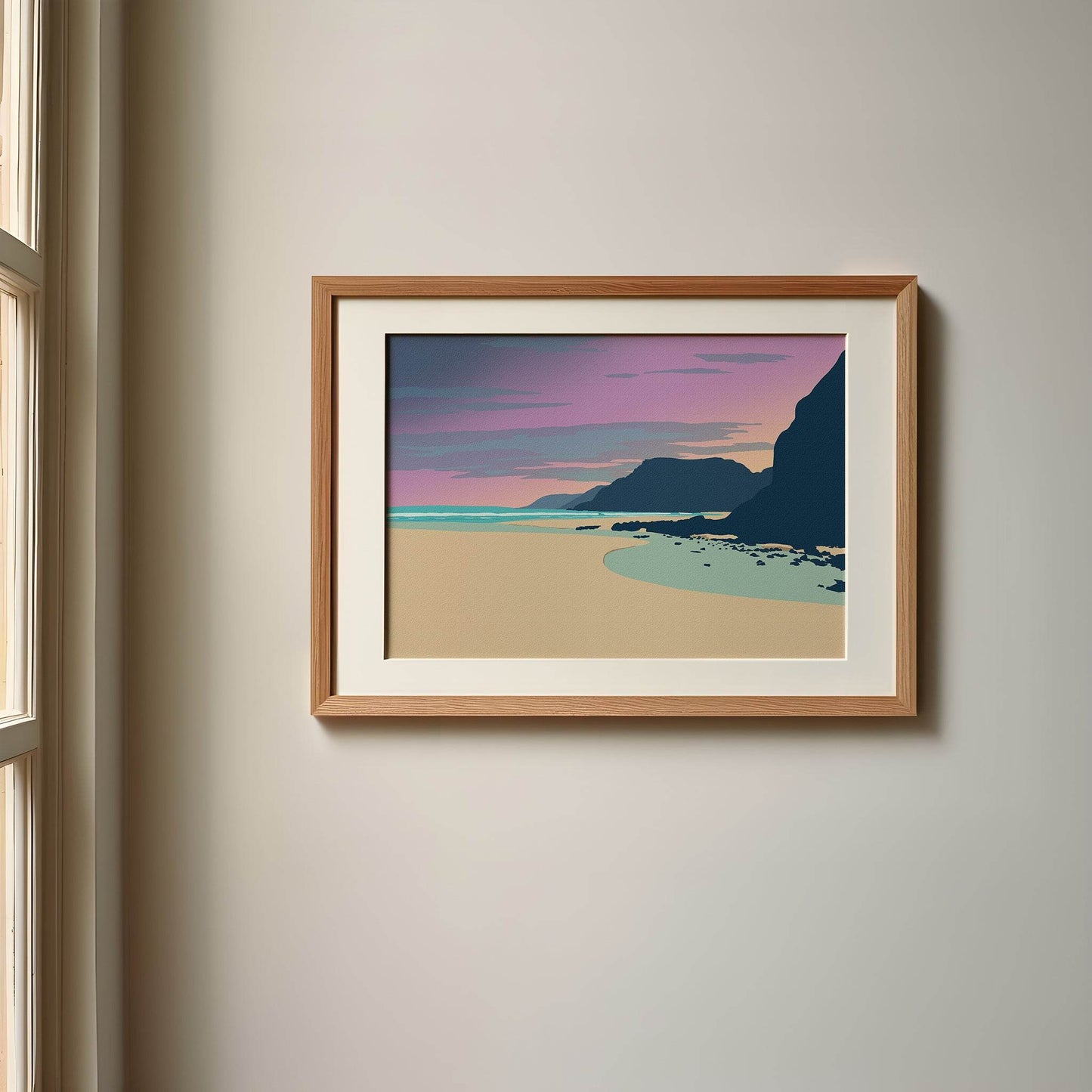 Caswell Beach Sunset Print - Chloe Evans Designs