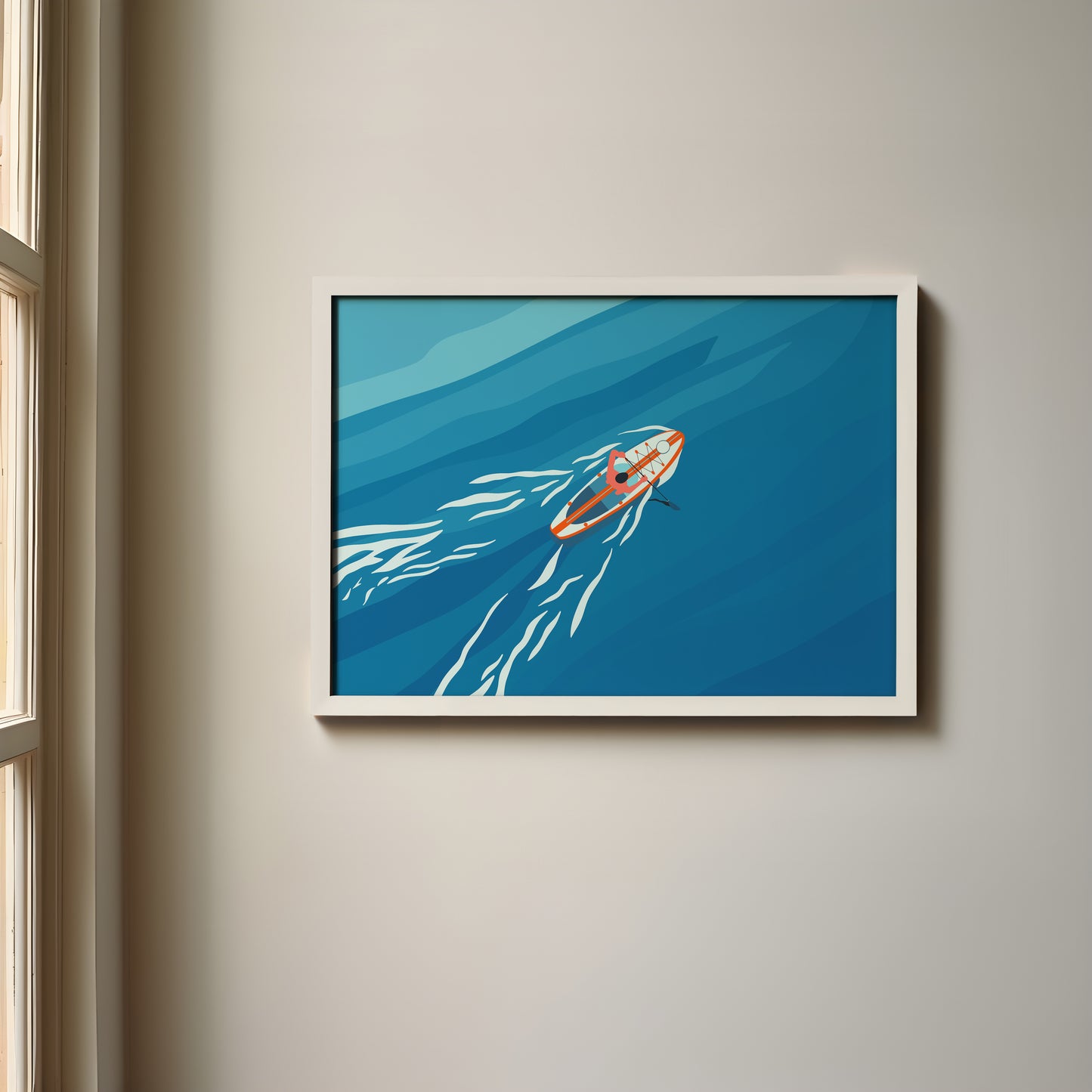 'Glide' Paddleboarding Giclée Print