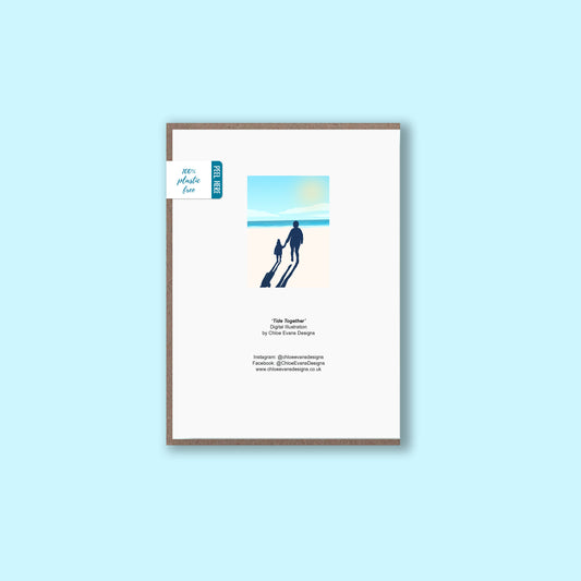 Tide Together Mother and Child Beach Greeting Card